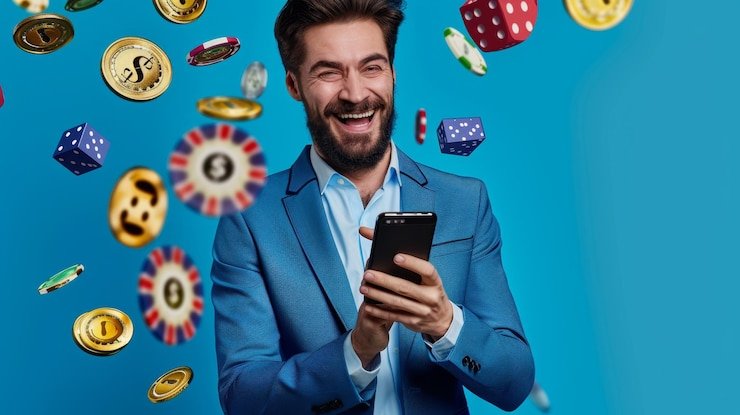 Antarmuka aplikasi ebobet Joker Gaming di layar Android menampilkan pilihan permainan kasino langsung